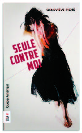 Illustration de la couverture du roman Seule contre moi qui montre une image abstraite d’une femme se tenant la tête à deux mains.