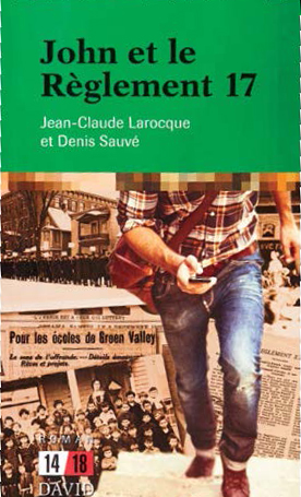 Illustration de la couverture du récit John et le Règlement 17où figure un homme en jeans et chemise à carreaux.