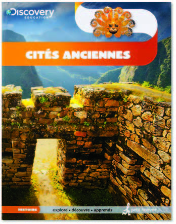 Illustration de la couverture du livre Cités anciennes montre les ruines d’un ancien édifice de pierre. Un rayon de soleil entre par la porte.