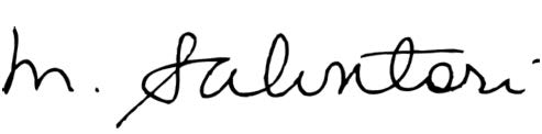 Signature de Michael Salvatori.