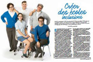 Photo d'ouverture de l'article «Créer des écoles inclusives» du numéro de décembre 2016 de <em>Pour parler profession</em></em>.