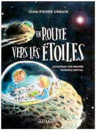 Image de la couverture du livre intitulé En route vers les étoiles, représentant deux enfants à bord d'un vaisseau spatial