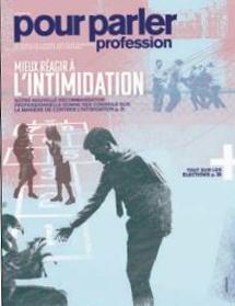 Image de la couverture du numéro de septembre 2017 de <em>Pour parler profession</em></em>.