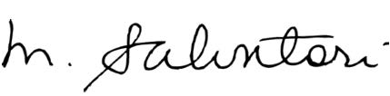 Signature manuscrite de Michael Salvatori.