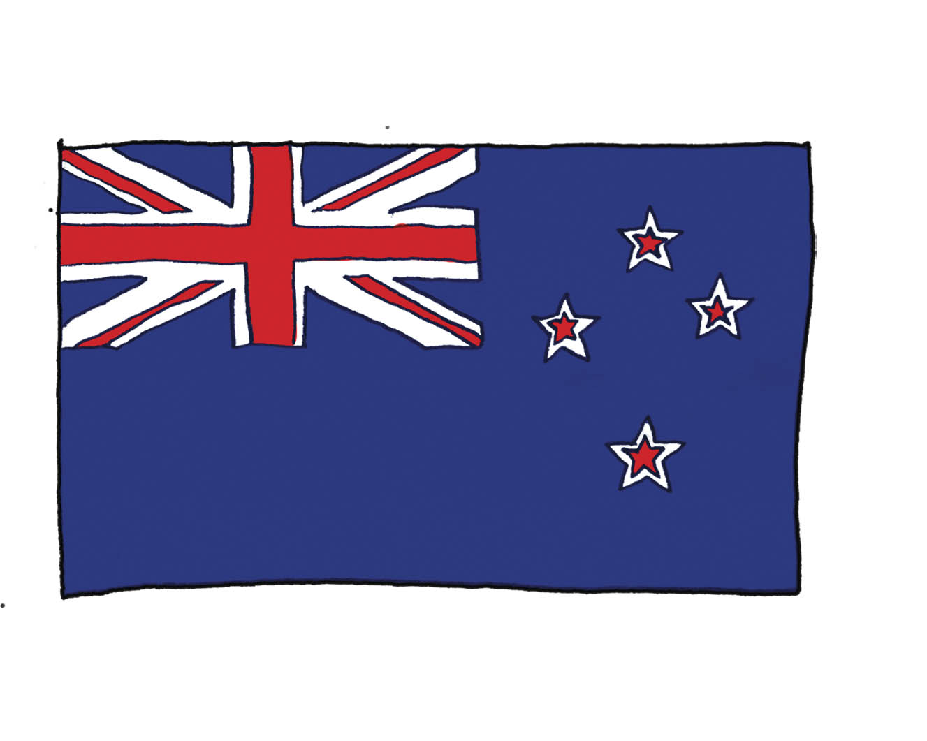 Illustration du drapeau de la Nouvelle-Zélande.