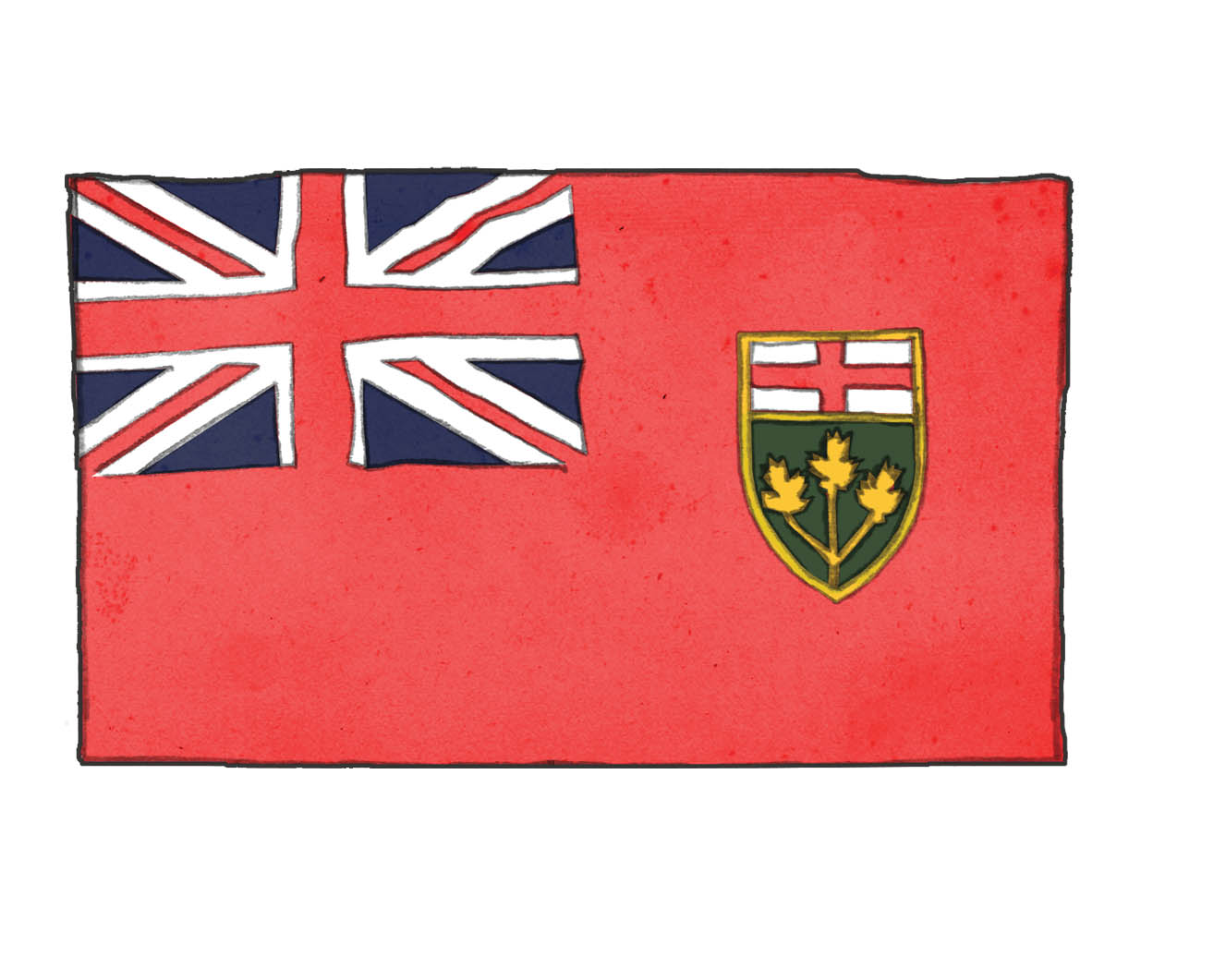 Illustration du drapeau de l’Ontario.