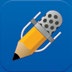 Une icône représente l’application «Notability» par un crayon au plomb combiné à un microphone.