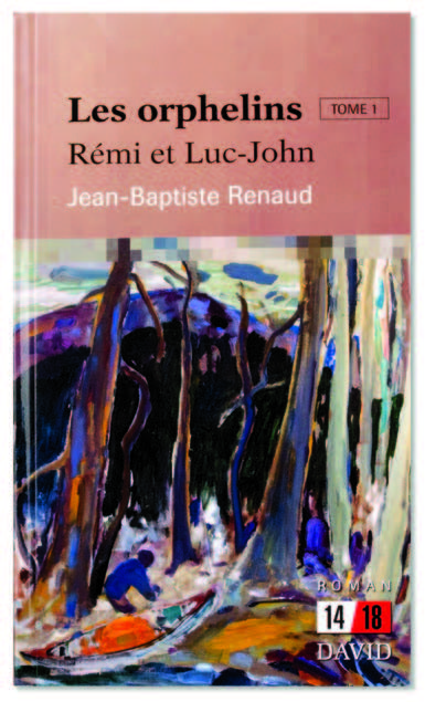 Illustration de la couverture du roman Les Orphelins : Rémi et Luc-John (Tome 1) représente deux jeunes enfants dans la forêt.
