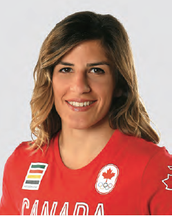 Photo de Michelle Fazzari, enseignante agréée de l’Ontario. Elle vient de Saint Catharines et participe aux Jeux olympiques d’été de 2016 dans la catégorie Lutte.