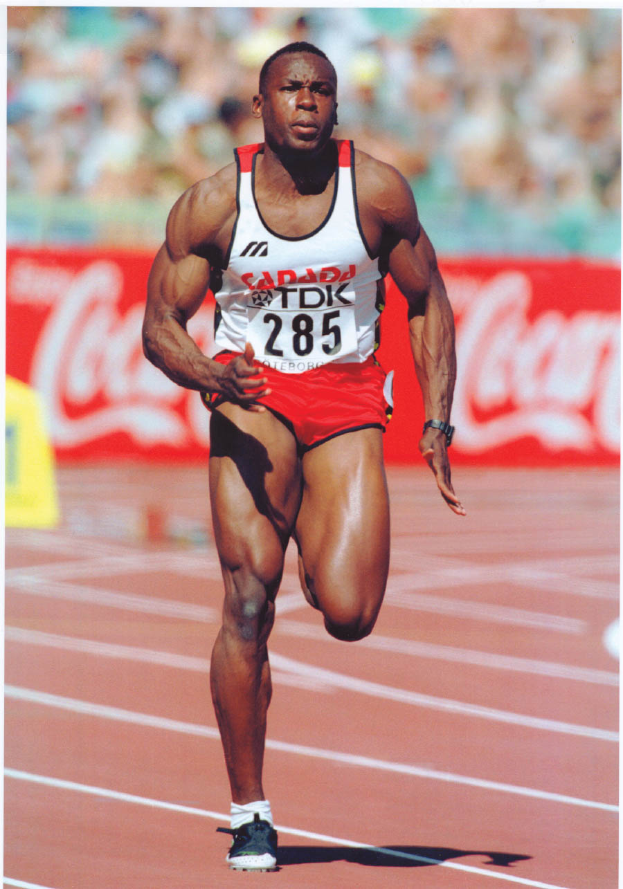 Bruny Surin aux Olympiques de 1996 à Atlanta.
