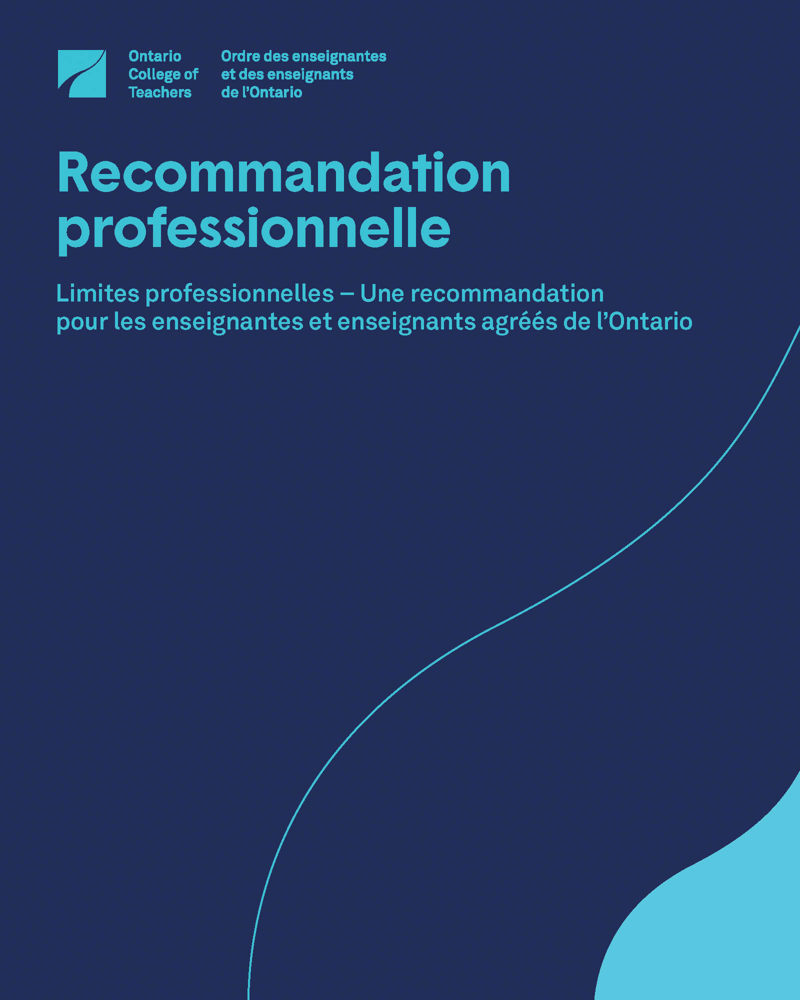 Recommandation sur les limites professionnelles.