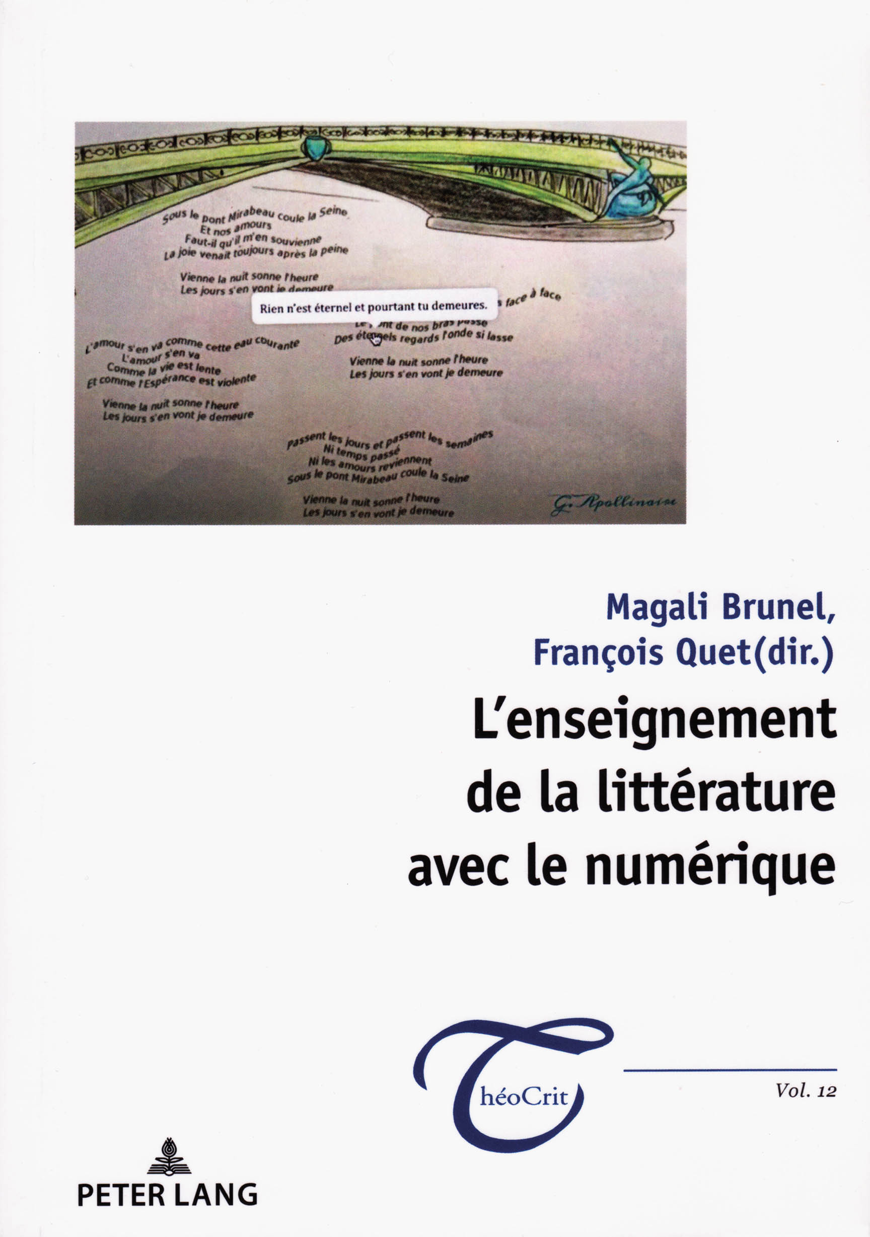 Couverture du livre «L’enseignement de la littérature avec le numérique».