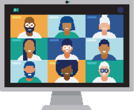 Illustration d’un groupe d’adultes de diverses ethnies.