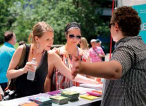 An image of College representatives at the 2014 World Pride festival.