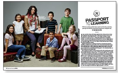An image of an article from 'Professionally Speaking' titled, 'Passport to Learning'.