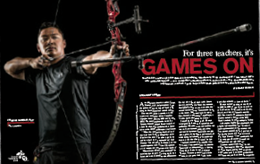 An image of an article from 'Professionally Speaking' titled, 'Games On'.