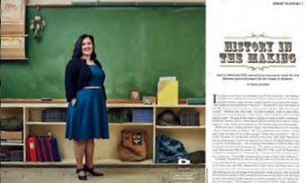An image of an article from "Professionally Speaking" titled, "History in the Making."