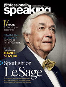 Cover of the September 2012 issue of “Professionally Speaking”
