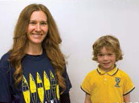 Photo of student artist Jake Varieur and teacher Lindsey Gottlieb.