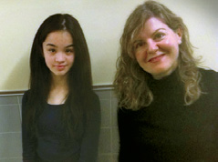 Photo of student artist Adriana Cruz-Coronas and teacher Rita Hisar.