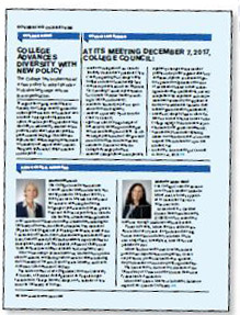 Photo of an article from 'Professionally Speaking' September 2017.