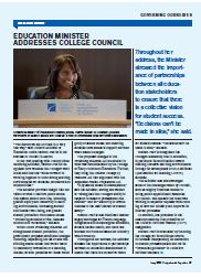 Image of the 'Governing Ourselves: College News' section from Professionally Speaking June 2018.