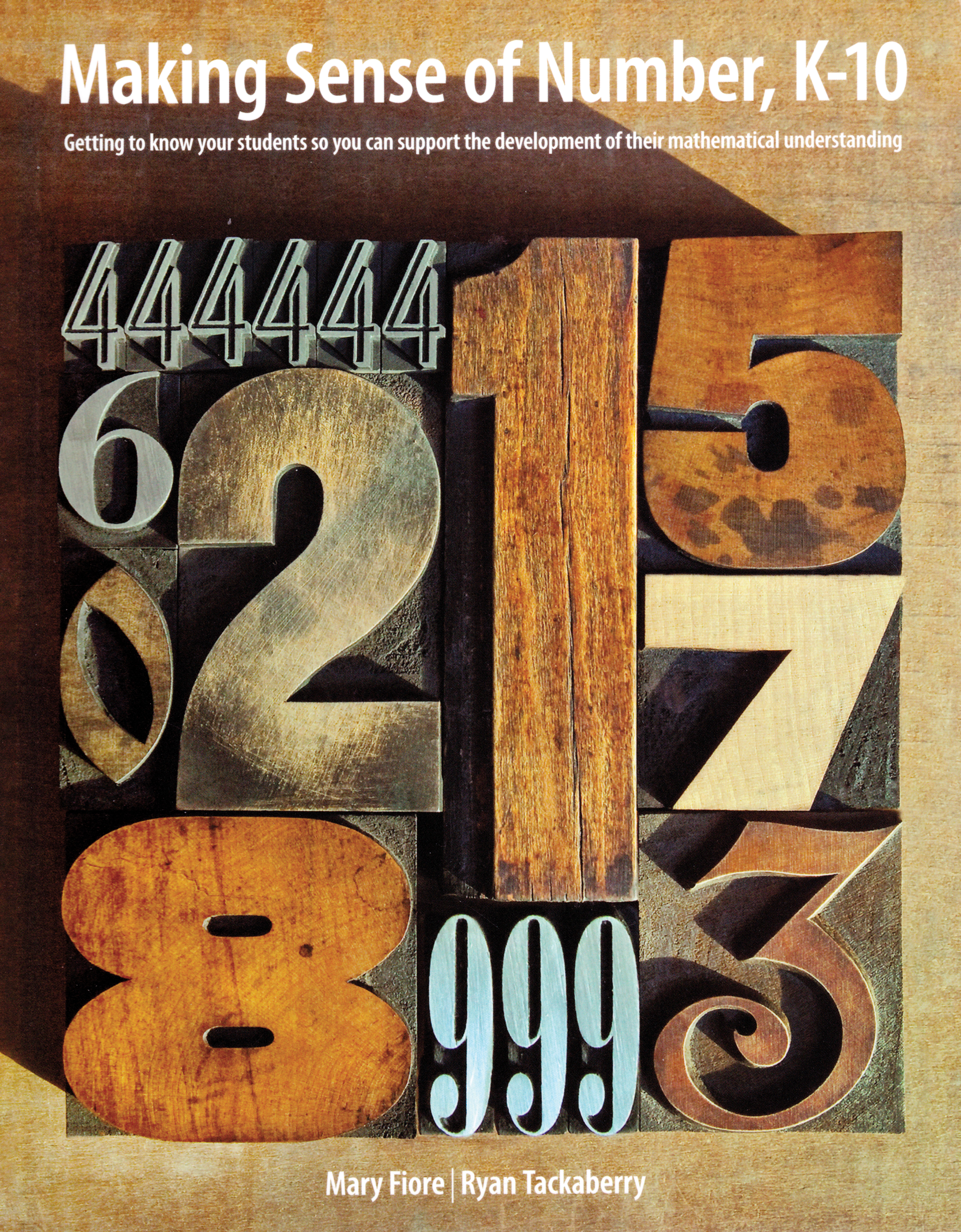 Photo of a book cover for 'Making Sense of Number, K-10.' The cover is a photo of stylized numbers.