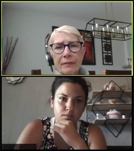 A small screen capture of  participants in an online meeting conducted by the College