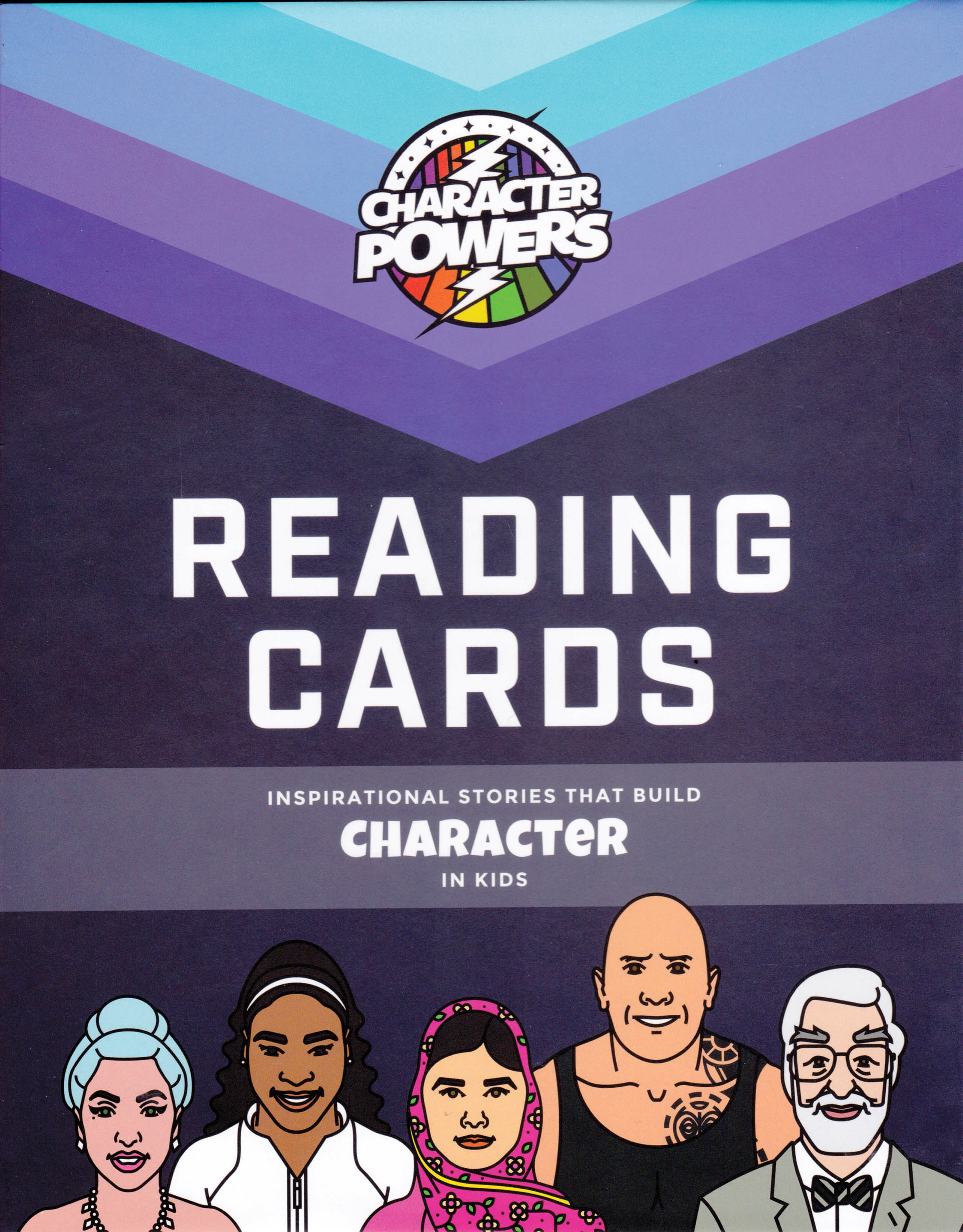 Photo of the cover of 'Character Powers'. The cover is an illustration of a group of people.