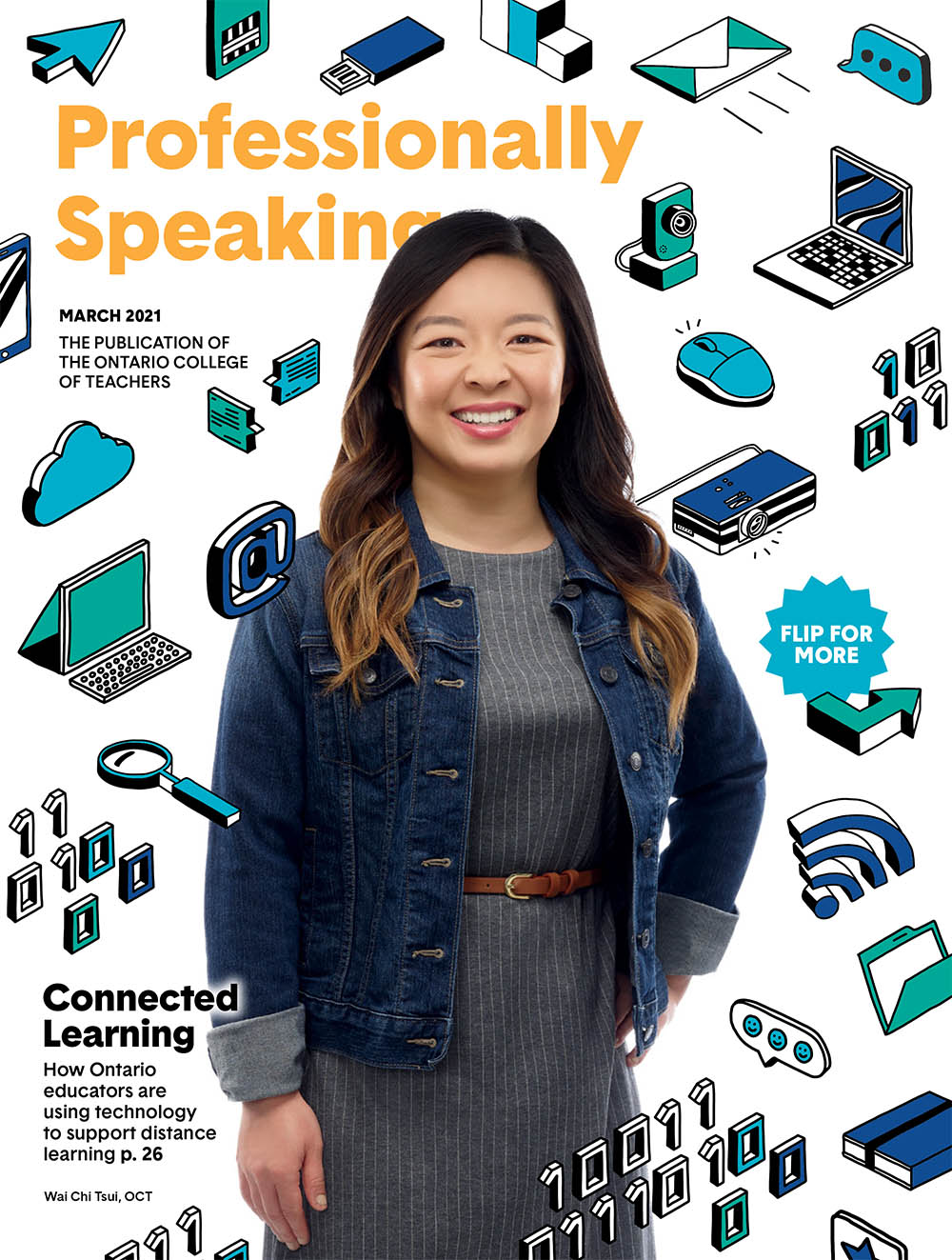 The cover of the March 2021 edition of Professionally Speaking.