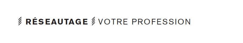 Réseautage: Votre profession